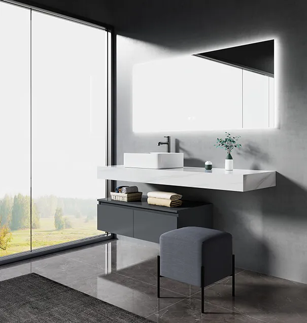 Wall-mounted LED Mirror Vanity