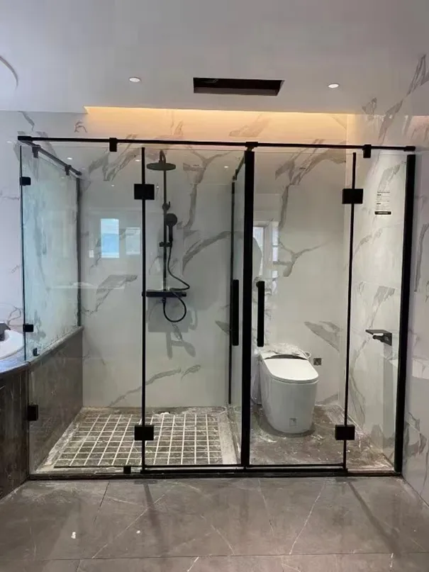 T-Shape Bathroom Partition — Shower & Toilet Zone